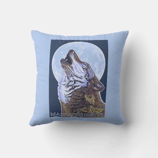 MassachusettsHowlingのオオカミ クッション (裏面)