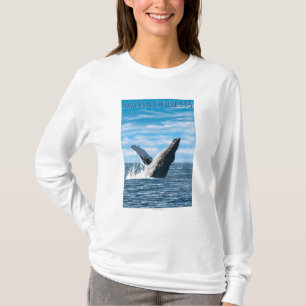 MassachusettsHumpbackのクジラ場面 Tシャツ