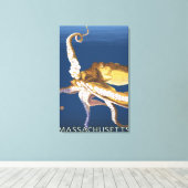 MassachusettsOctopusシーン キャンバスプリント (インサイチュ (ウッドフロア))