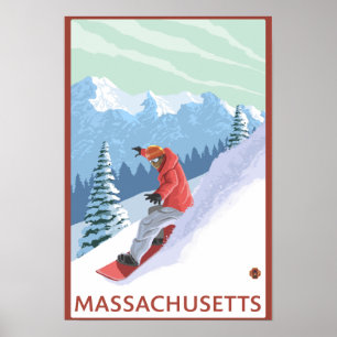MassachusettsSnowboarder場面 ポスター