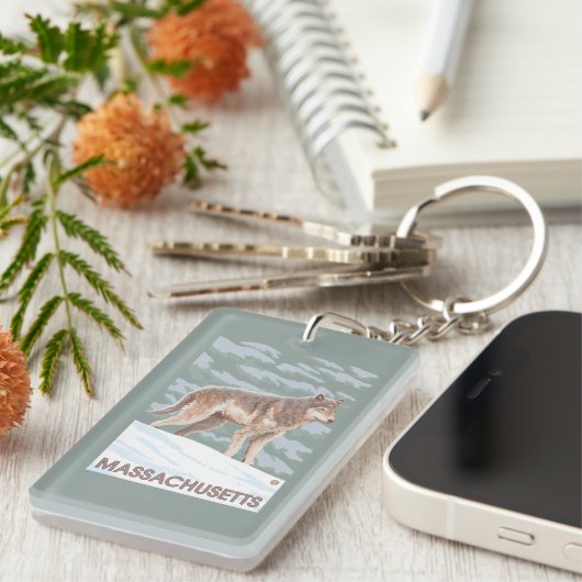 MassachusettsWolf場面 キーホルダー (正面右)