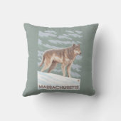 MassachusettsWolf場面 クッション (裏面)