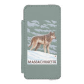 MassachusettsWolf場面 Incipio iPhoneウォレットケース (フォリオ 正面)
