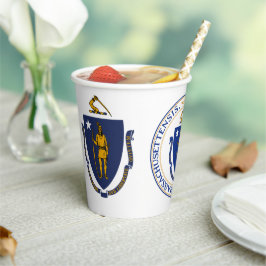 Massachusite Flag & Seal, Flag of Massachusetts 紙コップ