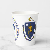 Massachusite Flag & Seal, Flag of Massachusetts 紙コップ (裏面)