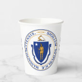 Massachusite Flag & Seal, Flag of Massachusetts 紙コップ (左)