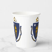 Massachusite Flag & Seal, Flag of Massachusetts 紙コップ (右)