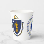 Massachusite Flag & Seal, Flag of Massachusetts 紙コップ (正面)