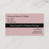 Massage モダン Business Card 名刺 (裏面)