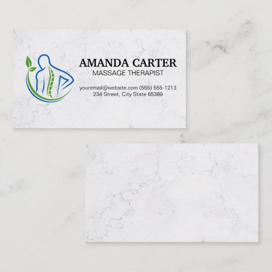 Massage Back Diagramロゴ 名刺 (正面/裏面)