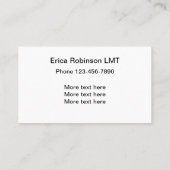 Massage Business Cardテンプレート 名刺 (裏面)