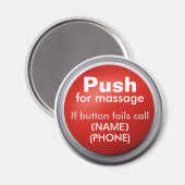 Massage_Buttonマグネット マグネット (正面/裏面)