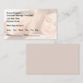 Massage Client Appointment Reminder名刺 予約カード (正面/裏面)
