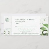 Massage Gift Card セーブザデート (裏面)