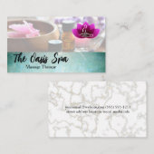 Massage Lotus Flower Logo | Spa Resort 名刺 (正面/裏面)