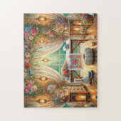 Massage Retreat Bloom & Balance Spa Garden View ジグソーパズル (縦)