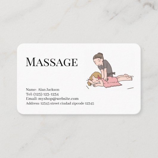massage  services editable   business card 名刺 (正面)