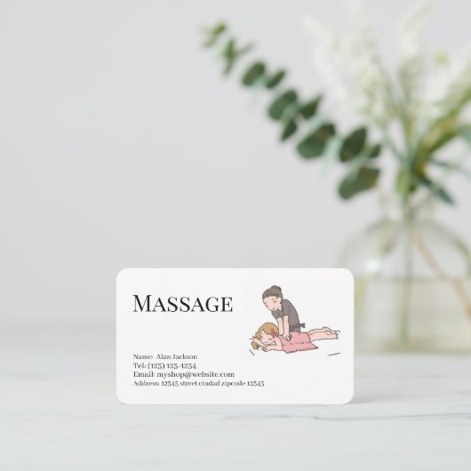 massage  services editable   business card 名刺 (スタンド正面)