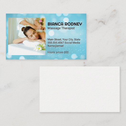Massage Spa | Relaxation Service 名刺 (正面/裏面)