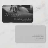 Massage Text Photo BW Hands Background 名刺 (正面/裏面)