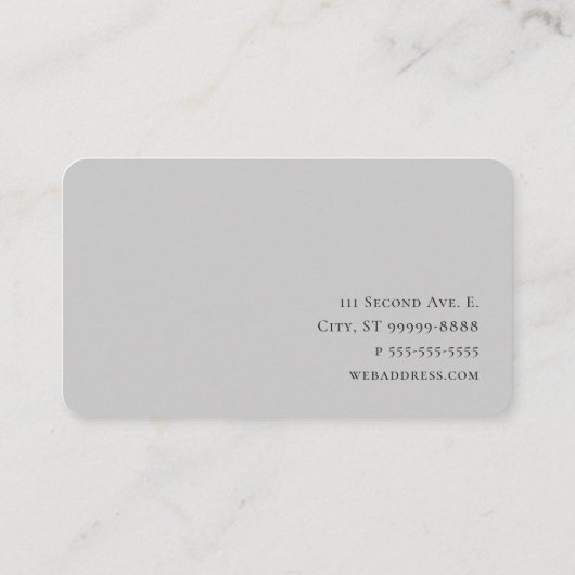 Massage Text Photo BW Hands Background 名刺 (裏面)