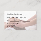 Massage Therapist Appointment Business Cards 名刺 (裏面)
