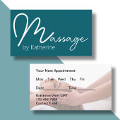 Massage Therapist Appointment Business Cards 名刺