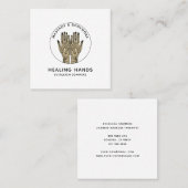 Massage Therapist Body Work Mehndi Henna Square スクエア名刺 (正面/裏面)