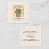 Massage Therapist Body Work Mehndi Henna Square スクエア名刺 (正面/裏面)