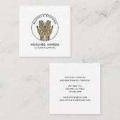 Massage Therapist Body Work Mehndi Henna Square Bu スクエア名刺 (正面/裏面)