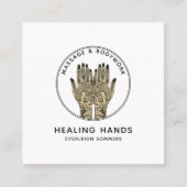 Massage Therapist Body Work Mehndi Henna Square Bu スクエア名刺 (正面)