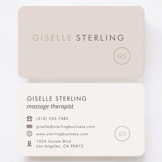 Massage Therapist Feminine Professional 名刺