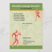 massage therapist  flyer template  招待状 (正面)