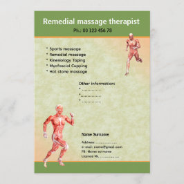 massage therapist flyer template 招待状