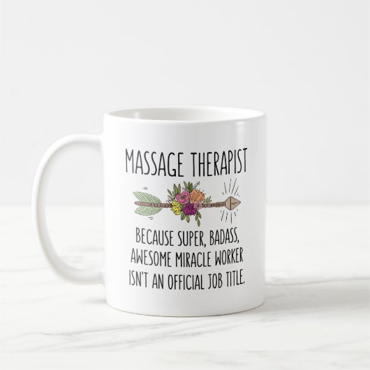 Massage Therapist Gift Thank You Appreciation Gift コーヒーマグカップ (左)