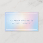 Massage Therapist Light Soft Gradient QR Code 名刺 (正面)