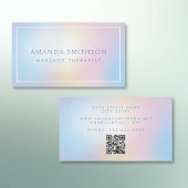 Massage Therapist Light Soft Gradient QR Code 名刺