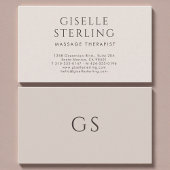 Massage Therapist Minimalist Luxury Neutral Modern 名刺