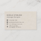 Massage Therapist Monogram Metallic Rose Gold 名刺 (裏面)