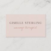 Massage Therapist QR Code Blush Pink  名刺 (正面)