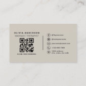 Massage Therapist QR Code Photo 名刺 (裏面)