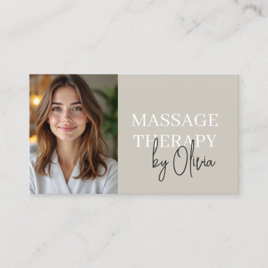 Massage Therapist QR Code Photo 名刺 (正面)