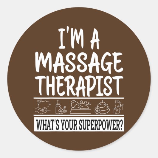 Massage Therapist Relaxation Professional ラウンドシール (正面)