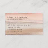 Massage Therapist Rose Gold Blush Beige Watercolor 名刺 (裏面)