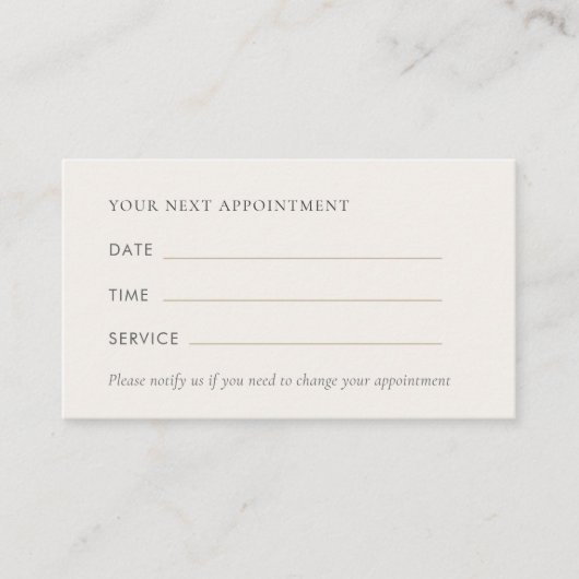Massage Therapist Salon Appointment Card 名刺 (正面)
