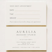 Massage Therapist Salon Appointment Card 名刺