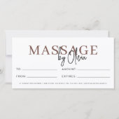 Massage Therapist Terracotta Gift Certificates (裏面)