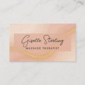 Massage Therapist Watercolor QR Code 名刺 (正面)