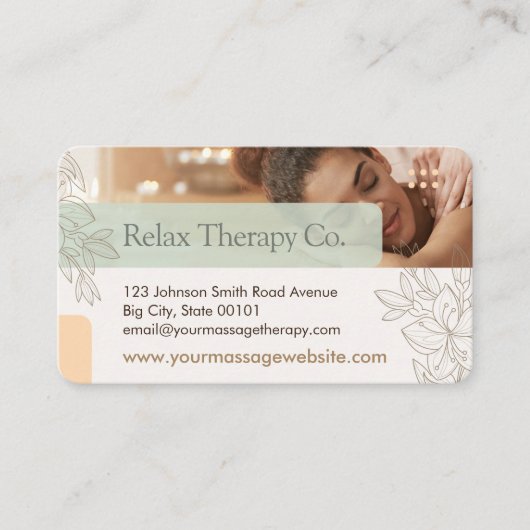 Massage Therapy Business Card 名刺 (正面)
