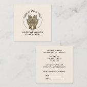 Massage Therapy With Appointment Reminder スクエア名刺 (正面/裏面)